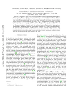 Harvesting energy from turbulent winds with Reinforcement Learning