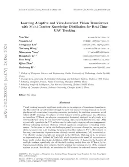 Learning an Adaptive and View-Invariant Vision Transformer for Real-Time UAV Tracking