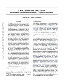A Nearly Optimal Single Loop Algorithm for Stochastic Bilevel Optimization under Unbounded Smoothness