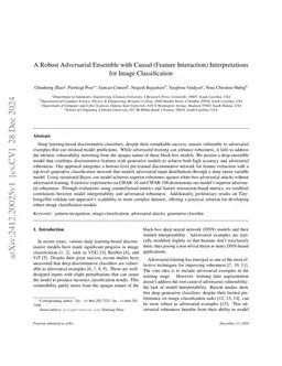 Causal Interpretability for Adversarial Robustness: A Hybrid Generative Classification Approach