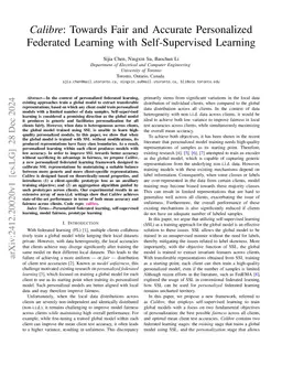 Calibre: Towards Fair and Accurate Personalized Federated Learning with Self-Supervised Learning