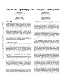 Mind the Data Gap: Bridging LLMs to Enterprise Data Integration