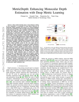 MetricDepth: Enhancing Monocular Depth Estimation with Deep Metric Learning