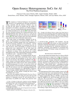 Open-Source Heterogeneous SoCs for AI: The PULP Platform Experience