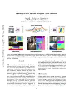 DPBridge: Latent Diffusion Bridge for Dense Prediction
