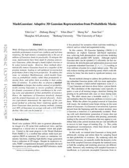 MaskGaussian: Adaptive 3D Gaussian Representation from Probabilistic Masks