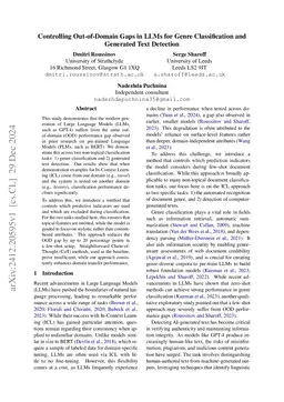 Controlling Out-of-Domain Gaps in LLMs for Genre Classification and Generated Text Detection