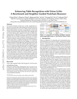 Enhancing Table Recognition with Vision LLMs: A Benchmark and Neighbor-Guided Toolchain Reasoner