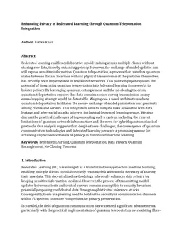 Enhancing Privacy in Federated Learning through Quantum Teleportation Integration