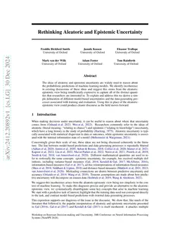 Rethinking Aleatoric and Epistemic Uncertainty