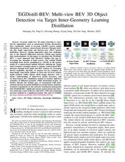 TiGDistill-BEV: Multi-view BEV 3D Object Detection via Target Inner-Geometry Learning Distillation