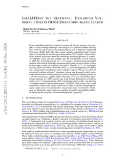 GASLITEing the Retrieval: Exploring Vulnerabilities in Dense Embedding-based Search