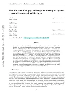 Mind the truncation gap: challenges of learning on dynamic graphs with recurrent architectures