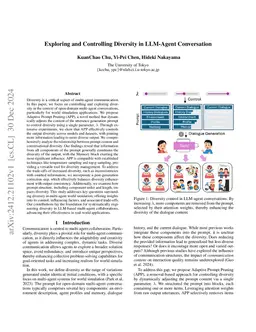 Exploring and Controlling Diversity in LLM-Agent Conversation