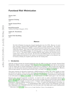 Functional Risk Minimization