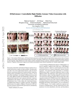 DiTaiListener: Controllable High Fidelity Listener Video Generation with Diffusion