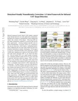 Detection-Friendly Nonuniformity Correction: A Union Framework for Infrared UAVTarget Detection