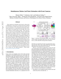 Simultaneous Motion And Noise Estimation with Event Cameras