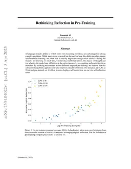 Rethinking Reflection in Pre-Training