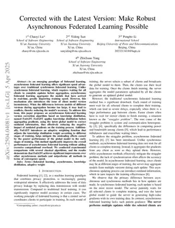 Corrected with the Latest Version: Make Robust Asynchronous Federated Learning Possible
