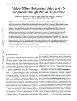 Video4DGen: Enhancing Video and 4D Generation through Mutual Optimization