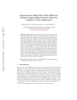 Autoregressive High-Order Finite Difference Modulo Imaging: High-Dynamic Range for Computer Vision Applications