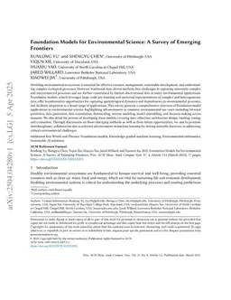 Foundation Models for Environmental Science: A Survey of Emerging Frontiers