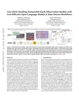 Geo-OLM: Enabling Sustainable Earth Observation Studies with Cost-Efficient Open Language Models & State-Driven Workflows