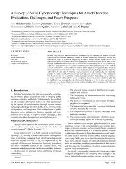 A Survey of Social Cybersecurity: Techniques for Attack Detection, Evaluations, Challenges, and Future Prospects