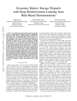 Economic Battery Storage Dispatch with Deep Reinforcement Learning from Rule-Based Demonstrations