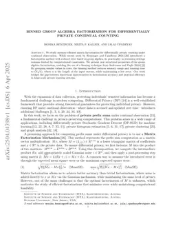 Binned Group Algebra Factorization for Differentially Private Continual Counting