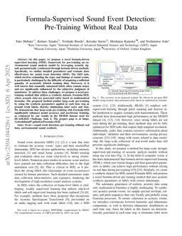 Formula-Supervised Sound Event Detection: Pre-Training Without Real Data
