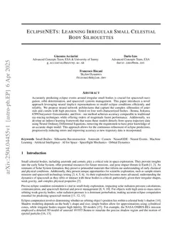 EclipseNETs: Learning Irregular Small Celestial Body Silhouettes