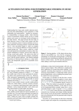 Activation Patching for Interpretable Steering in Music Generation