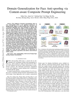 Domain Generalization for Face Anti-spoofing via Content-aware Composite Prompt Engineering