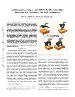 DexSinGrasp: Learning a Unified Policy for Dexterous Object Singulation and Grasping in Densely Cluttered Environments