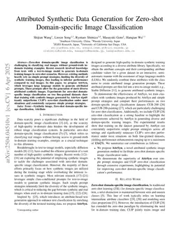 Attributed Synthetic Data Generation for Zero-shot Domain-specific Image Classification
