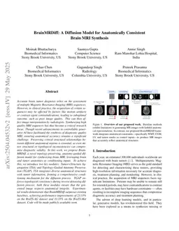 BrainMRDiff: A Diffusion Model for Anatomically Consistent Brain MRI Synthesis