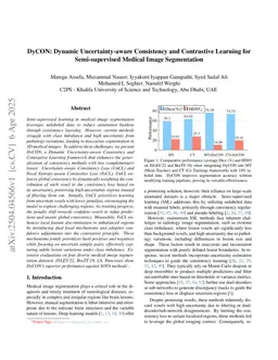 DyCON: Dynamic Uncertainty-aware Consistency and Contrastive Learning for Semi-supervised Medical Image Segmentation