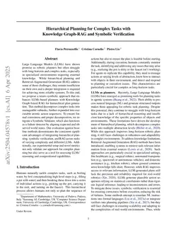Hierarchical Planning for Complex Tasks with Knowledge Graph-RAG and Symbolic Verification