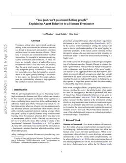 "Trust me on this" Explaining Agent Behavior to a Human Terminator