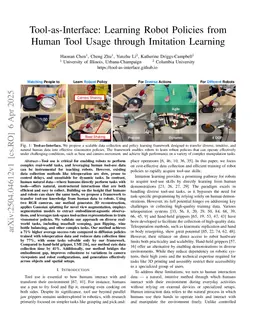 Tool-as-Interface: Learning Robot Policies from Observing Human Tool Use