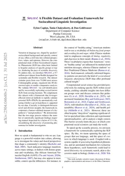 Splits! Flexible Sociocultural Linguistic Investigation at Scale