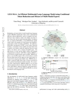 LEO-MINI: An Efficient Multimodal Large Language Model using Conditional Token Reduction and Mixture of Multi-Modal Experts