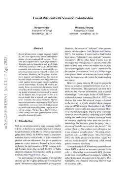 Causal Retrieval with Semantic Consideration