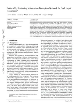 Bottom-Up Scattering Information Perception Network for SAR target recognition