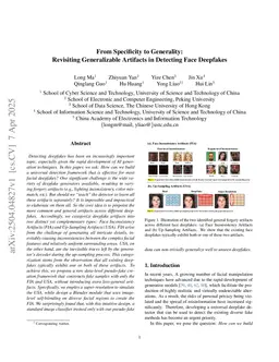 From Specificity to Generality: Revisiting Generalizable Artifacts in Detecting Face Deepfakes