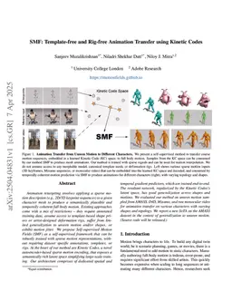 SMF: Template-free and Rig-free Animation Transfer using Kinetic Codes