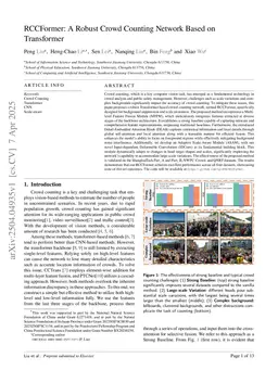 RCCFormer: A Robust Crowd Counting Network Based on Transformer