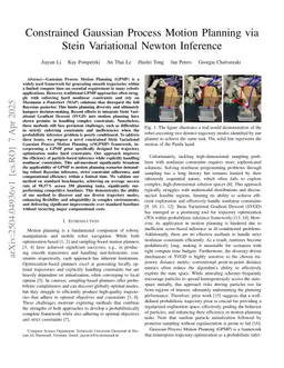 Constrained Gaussian Process Motion Planning via Stein Variational Newton Inference